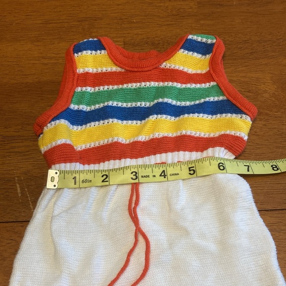 Glanzarn Baby Size 3-6 Months (68cm) German Vintage One Piece Striped Footies - Picture 9 of 9